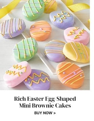 Rich Easter Egg-Shaped Mini Brownie Cakes