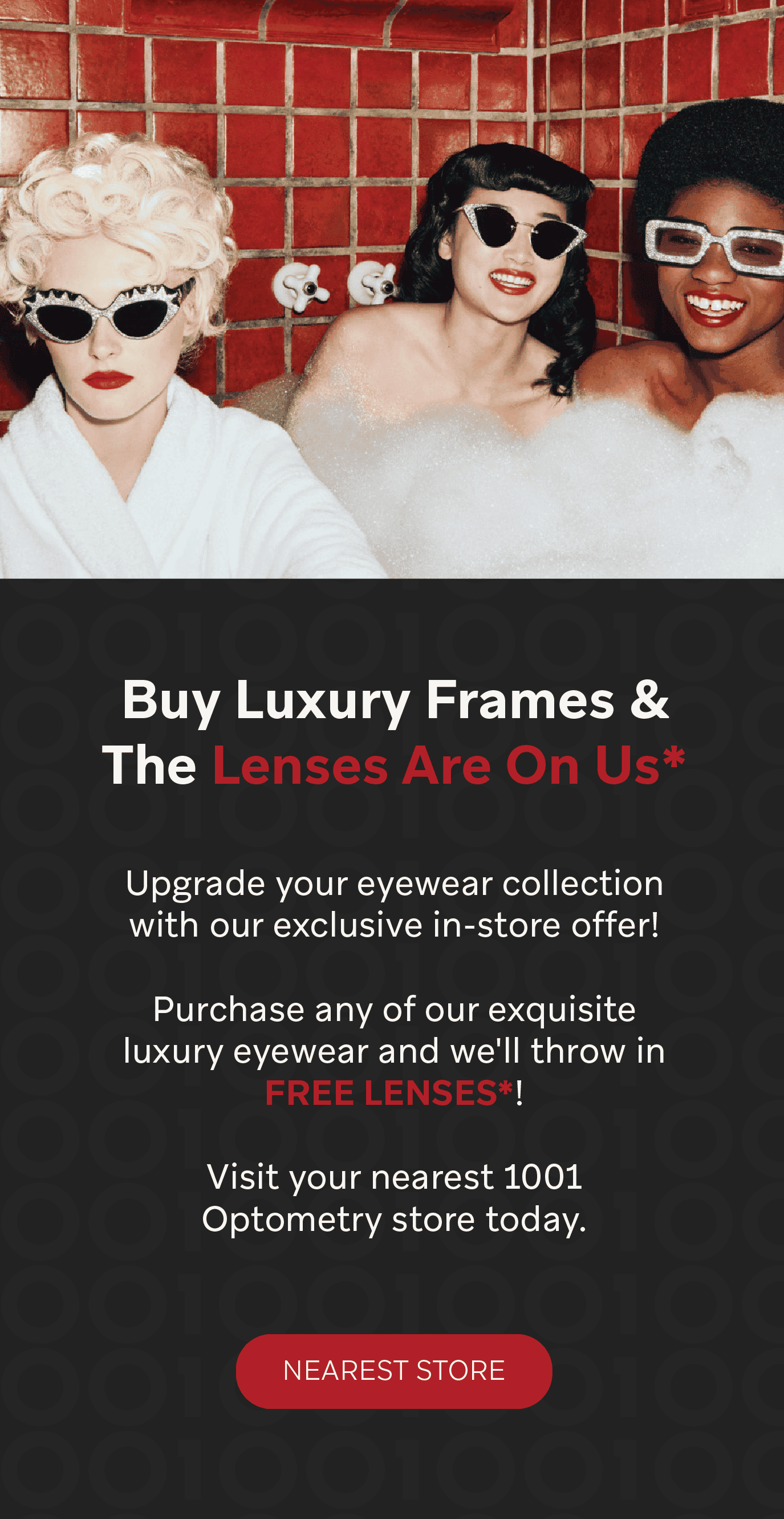 Buy Luxury Frames and Get Free Lenses at 1001 Optometry