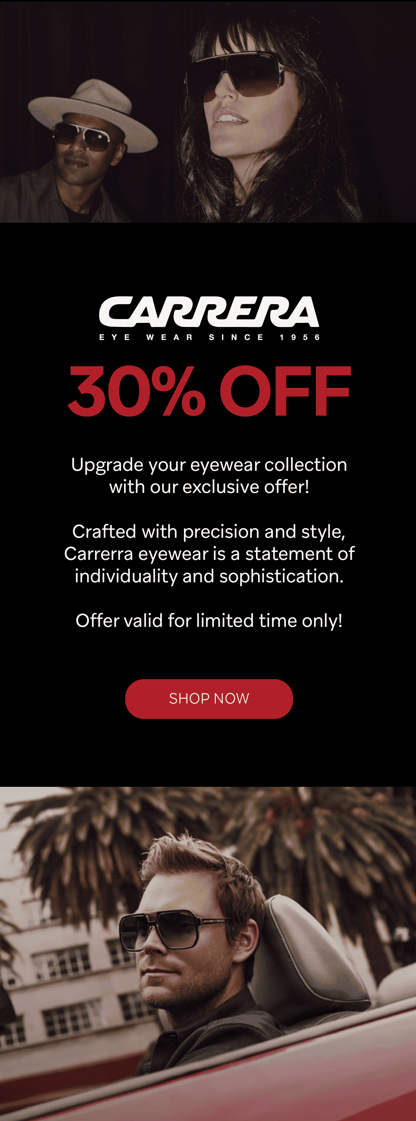 Shop Carrera Sunglasses at 1001 Optometry - 30% OFF