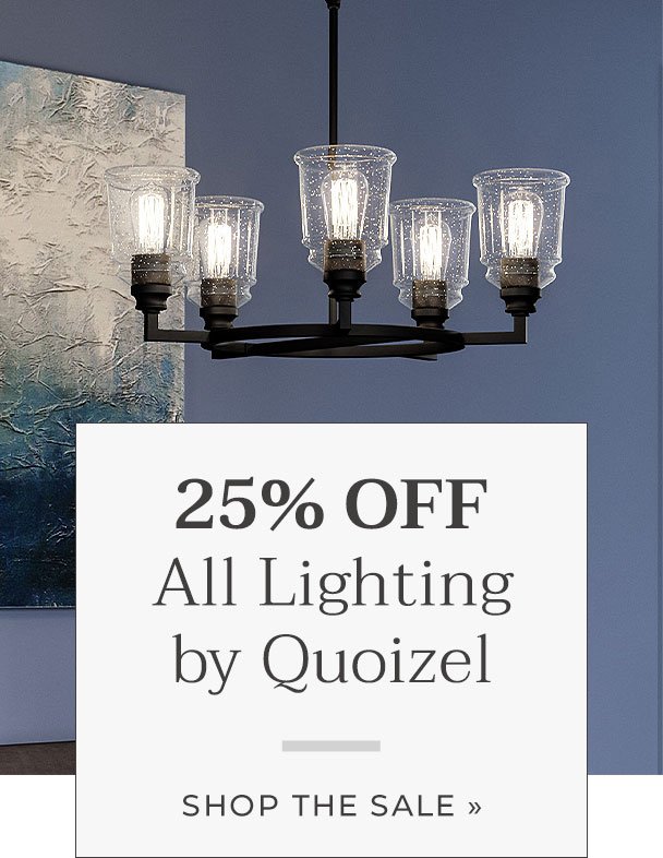 Save big on styles from Quoizel with code FESTIVE