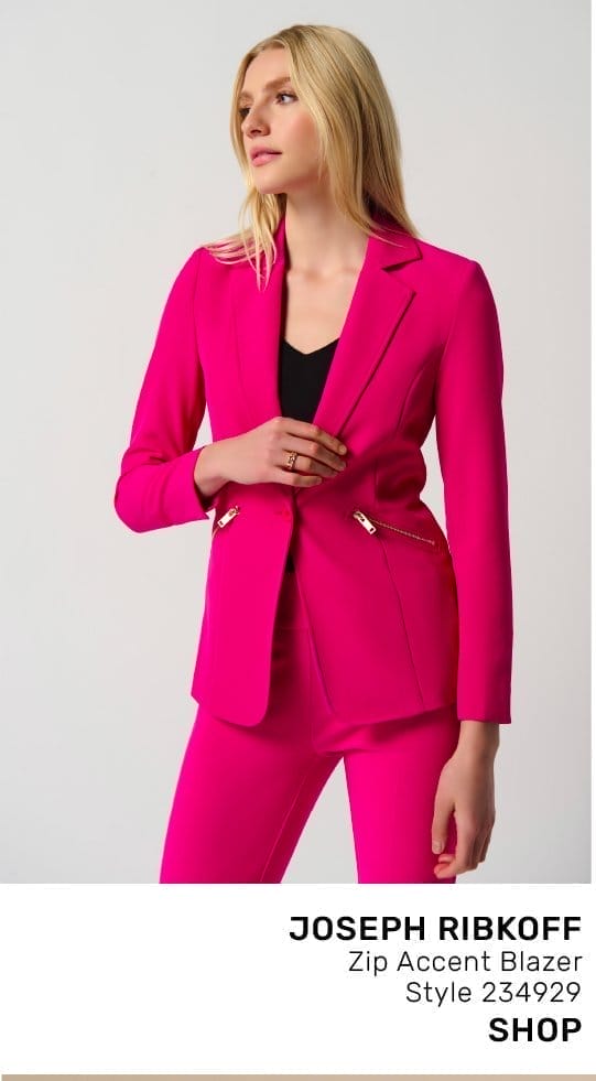 Zip Accent Blazer Style 234929