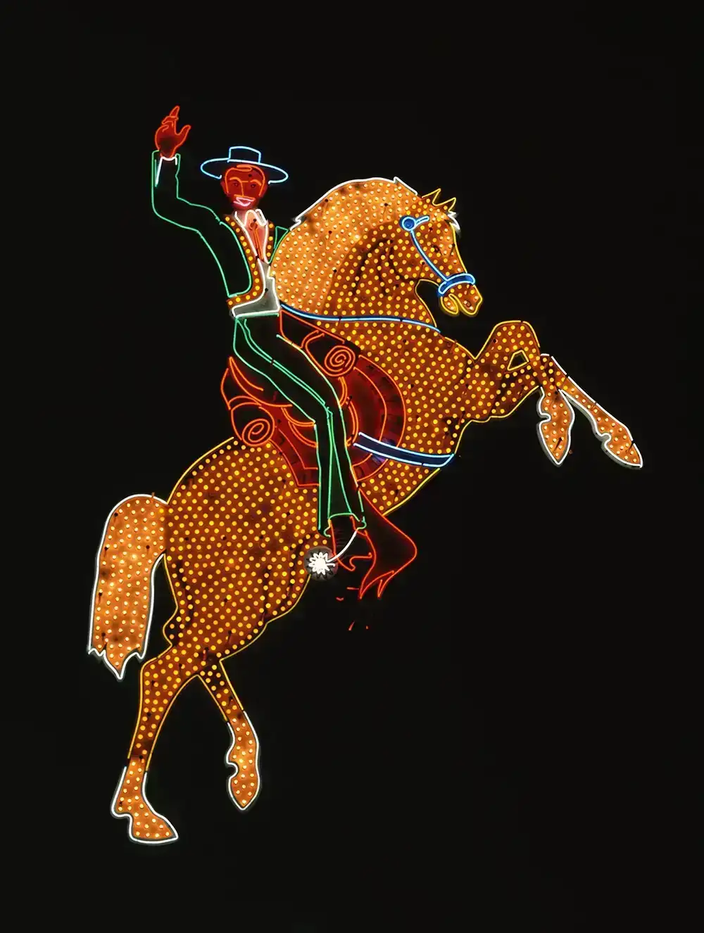 Image of Hacienda Horse and Rider, historic neon sign, Las Vegas, Nevada