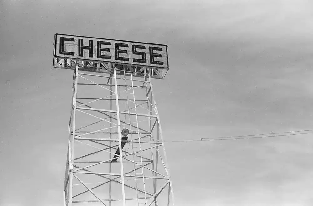 Image of Signs on U.S. 41, Kenosha County, Wisconsin (Cheese)