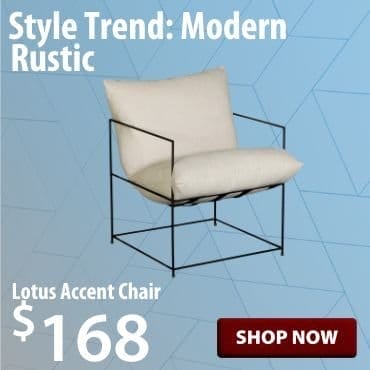 Lotus accent chair at \\$168