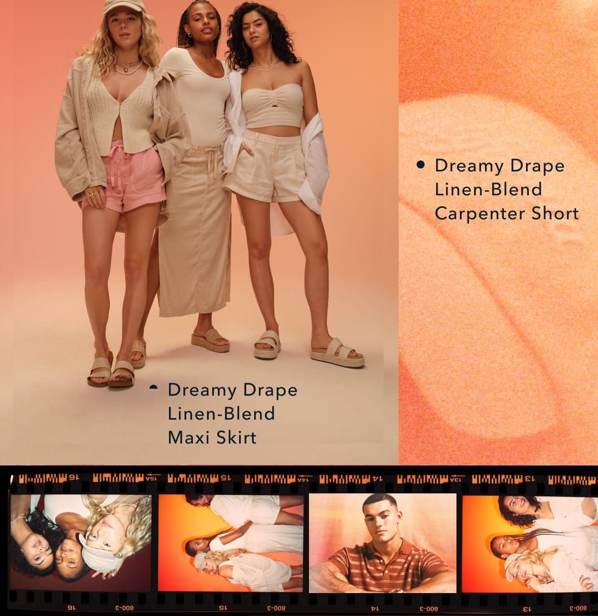 Dreamy Drape Linen-Blend Carpenter Short | Dreamy Drape Linen-Blend Maxi Skirt
