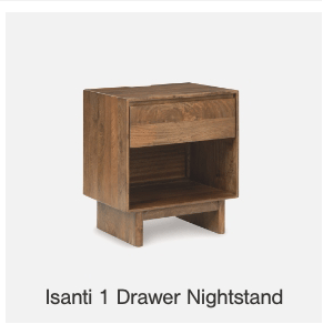 Isanti 1 Drawer Nightstand 