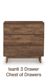 Isanti 3 Drawer Chest of Drawers 