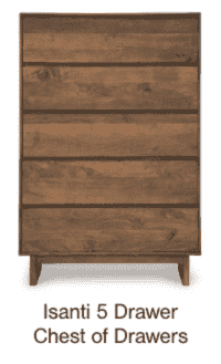 Isanti 5 drawer Chest of Drawers 
