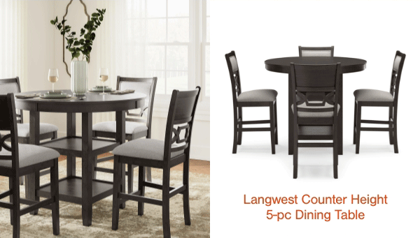 Langwest Counter Height 5-pc Dining Table
