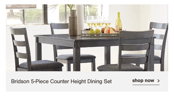Bridson 5-piece counter height dining set shop now