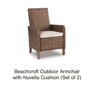 Beachcroft outdoor armchair with nuvella cushion (set of 2)