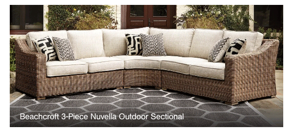 Beachcroft 3-piece nuvella outdoor sectional