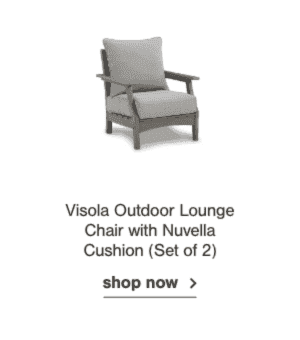 Visola Outdoor Lounge Chair with Nuvella Cushion (Set of 2)