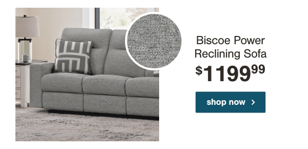 Biscoe Power Reclining Sofa \\$1199.99 shop now