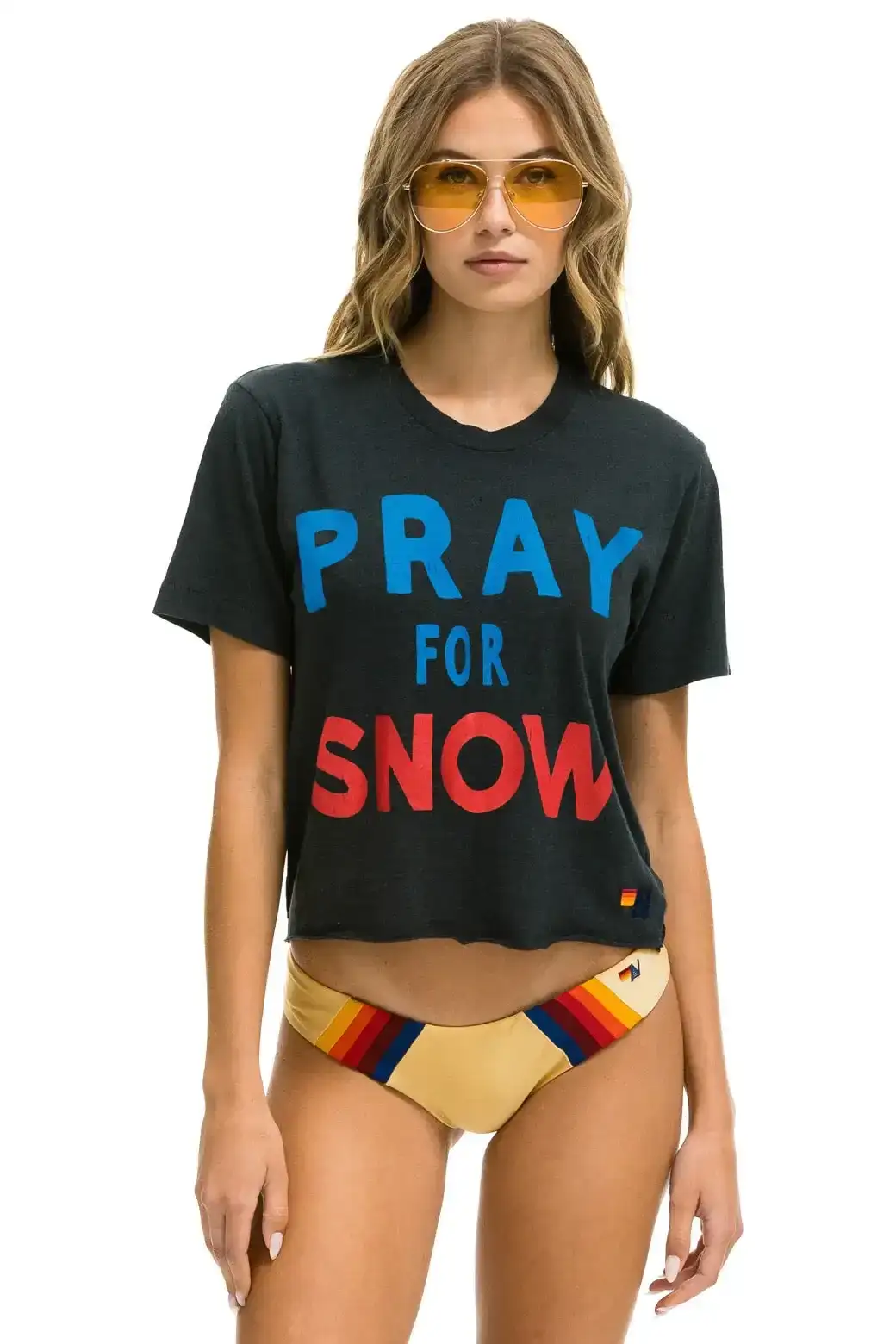 Image of PRAY FOR SNOW BOYFRIEND TEE - CHARCOAL