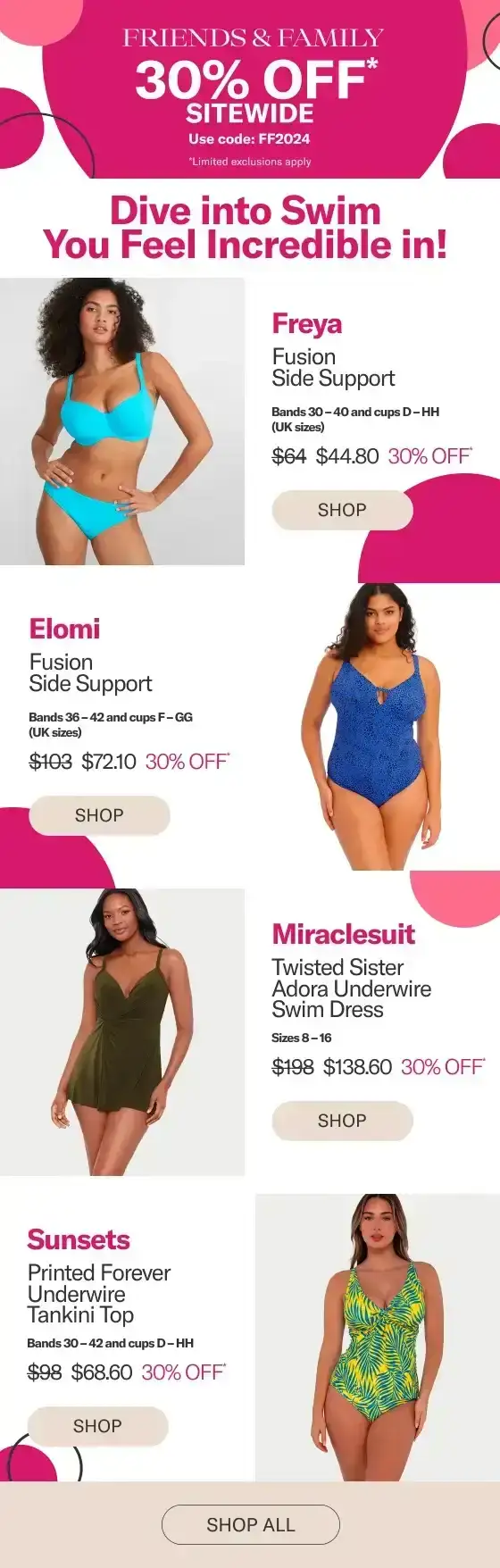 Friends & Family 30% Off Swim Ends Today