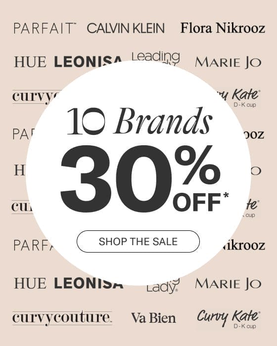 30% Off Select Brands
