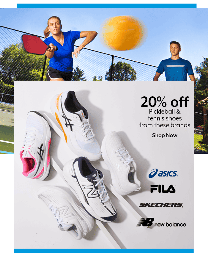 20% Off Pickleball & tennis shoes