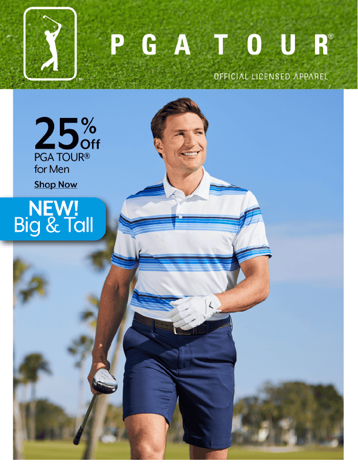 25% Off PGA TOUR for men