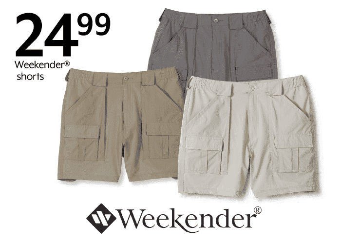 24.99 Weekender shorts