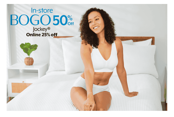 In-store BOGO 50% off 25% off Online Jockey