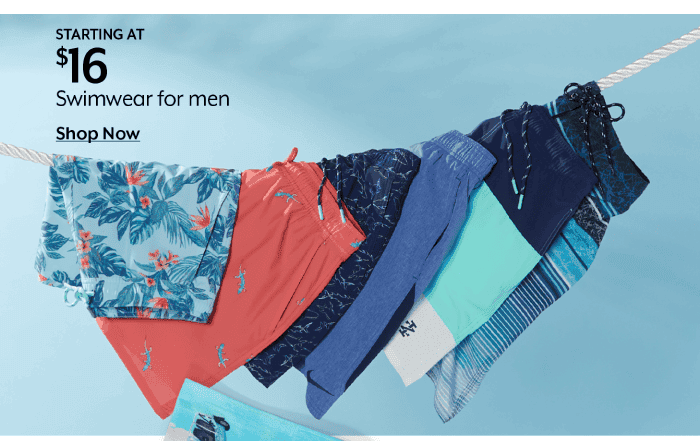 Starting at \\$16 Swimwear for men
