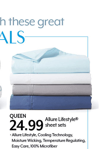 Queen 24.99 Allure Lifestyle sheet sets
