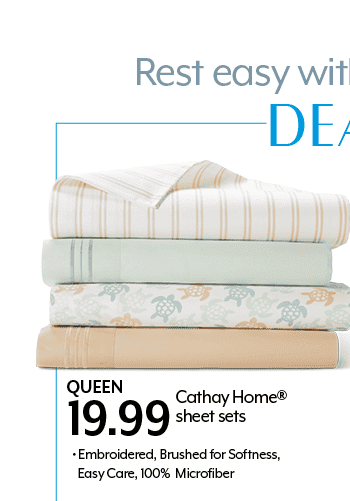 Queen 19.99 Cathay Home sheet sets