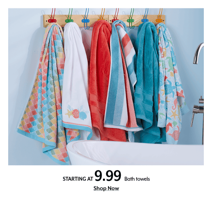 9.99 Fashion bath towels