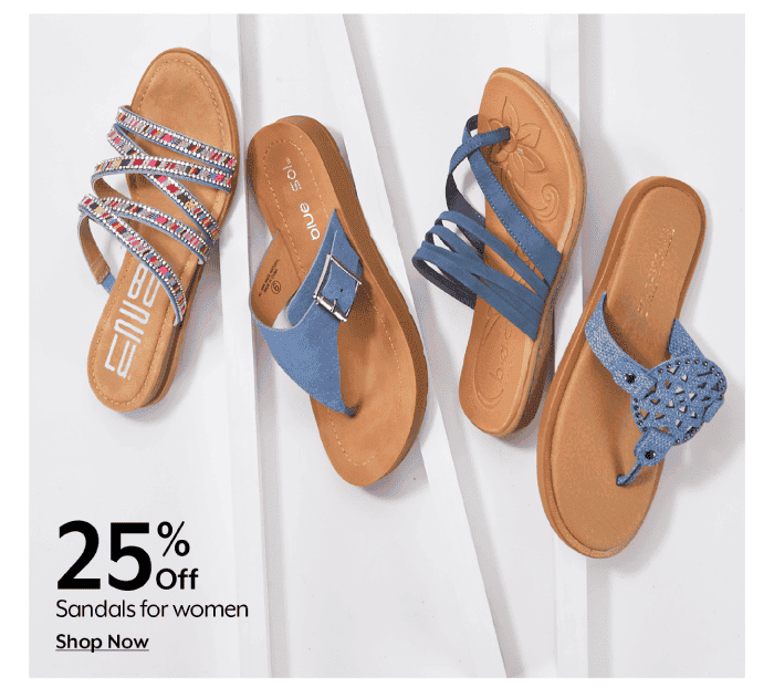 25% Off Sandals for women