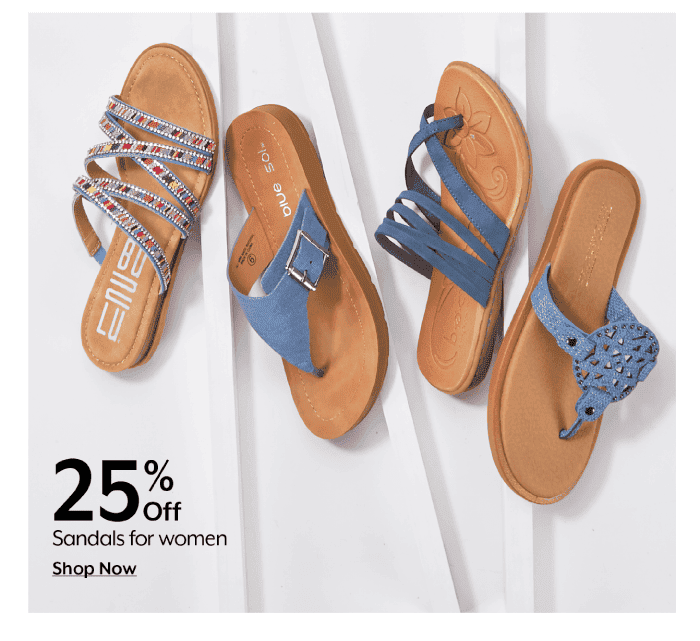 25% Off Sandals for women