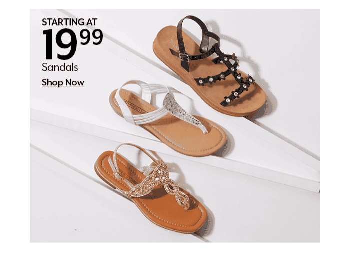 Starting at \\$19.99 Sandals