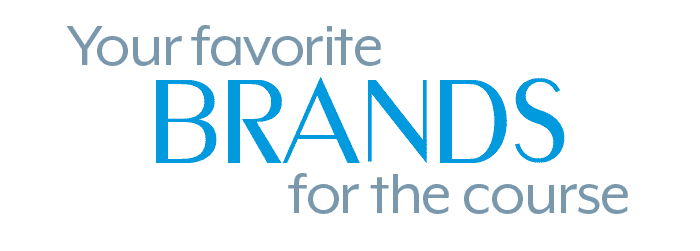 Your favorite BRANDS for the course