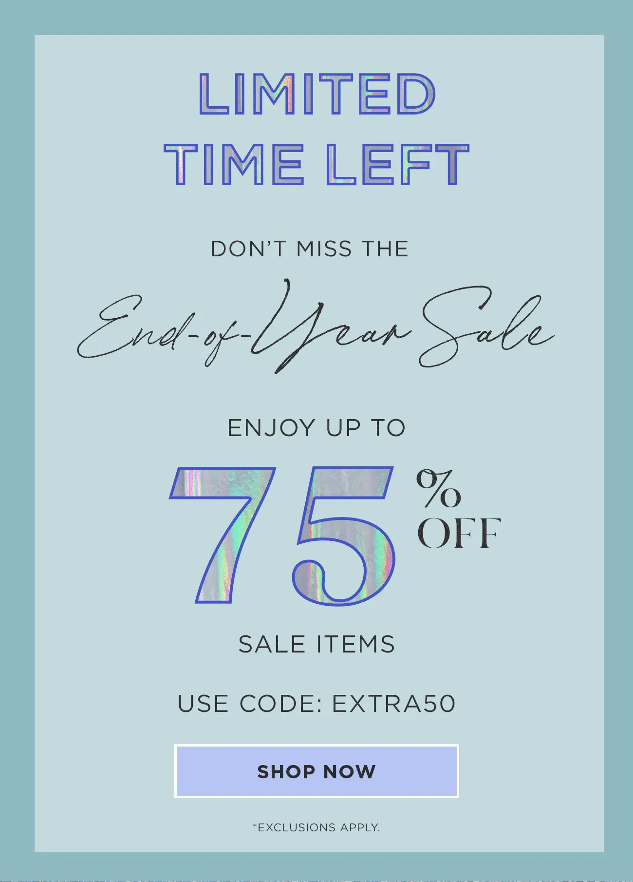 Limited Time Left | Shop Now