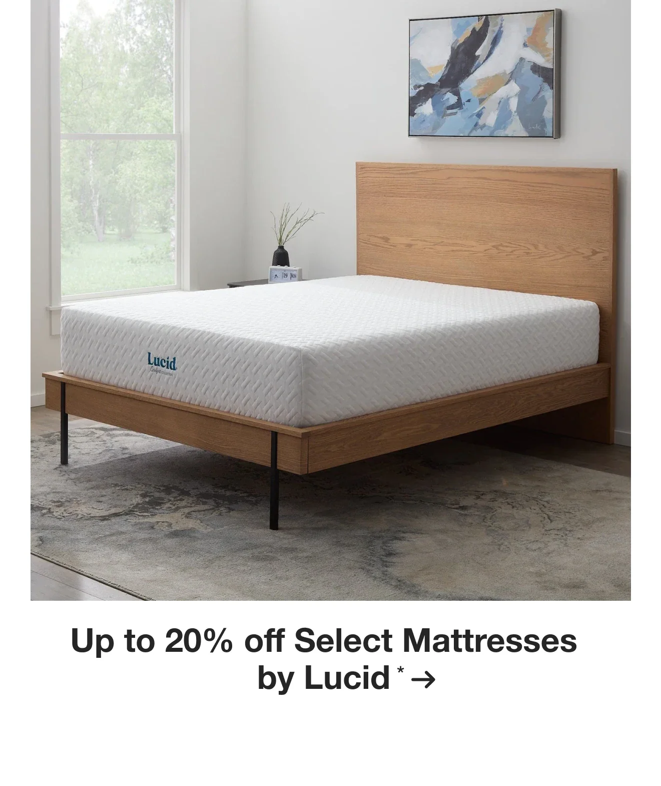 Up to 20% off Select Mattresses by Lucid*
