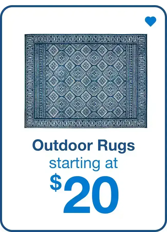 Outdoor Rugs Starting at \\$20 — Shop Now