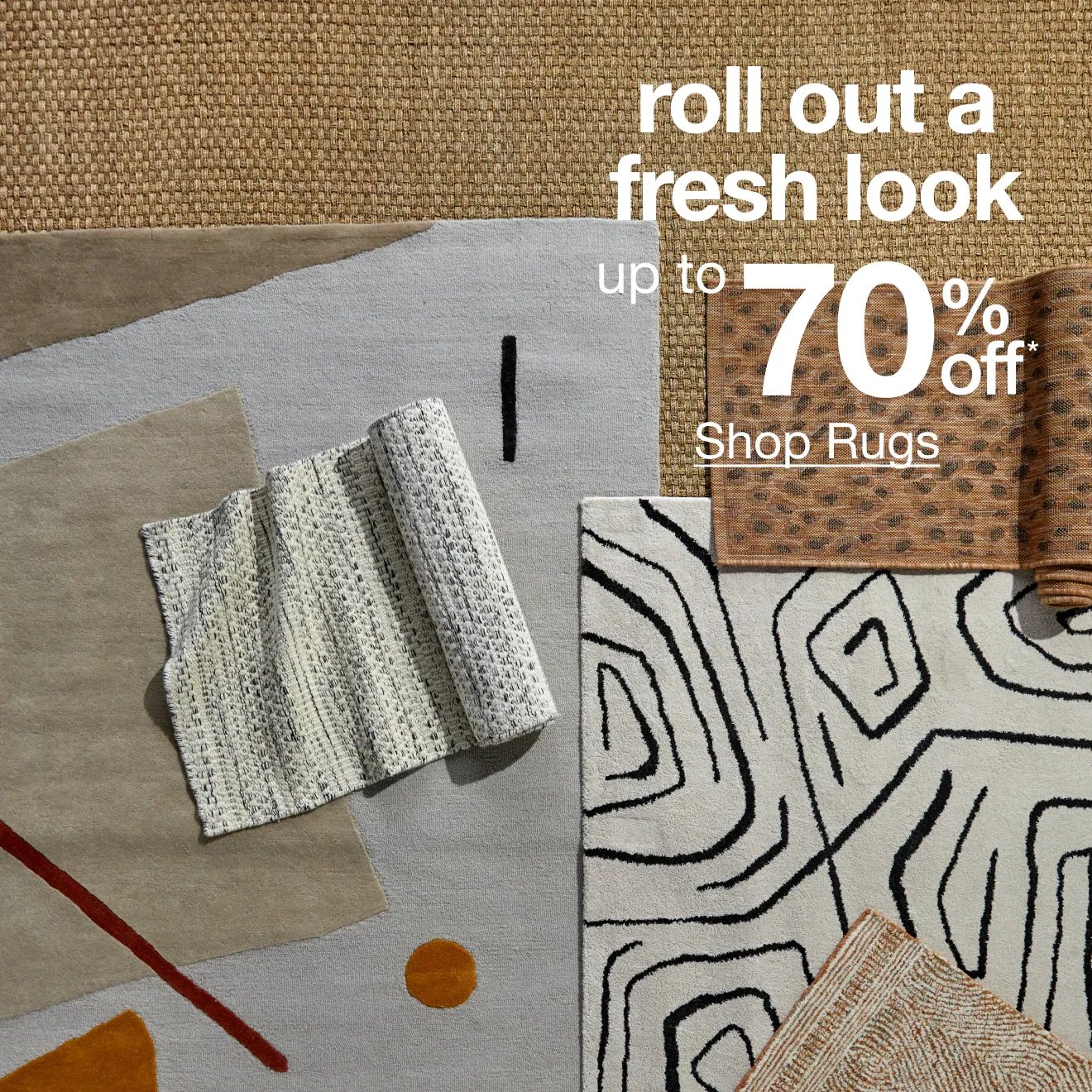 Roll out a fresh look - shop rugs