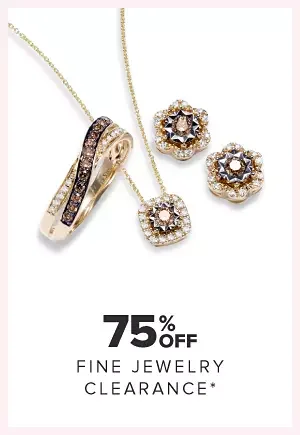 75% off fine jewelry clearance.