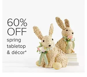 A spring dinner plate. 60% off spring tabletop and decor. 