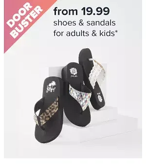From \\$19.99 shoes & sandals for adults & kids. Image of sandals. Shop now.