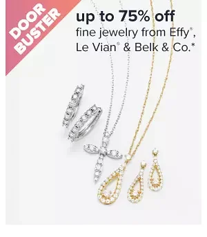 Up to 75% off fine jewelry from Effy, Le Vian & Belk & Co. Image of jewelry. Shop now.