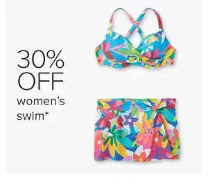 A woman's swimsuit. 30% off women's swim.