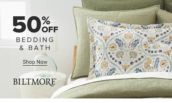 50% off bedding and bath. Shop now.