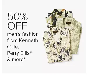 Men's tropical shirts. 50% off men's fashion from Kenneth Cole, Perry Ellis and more.