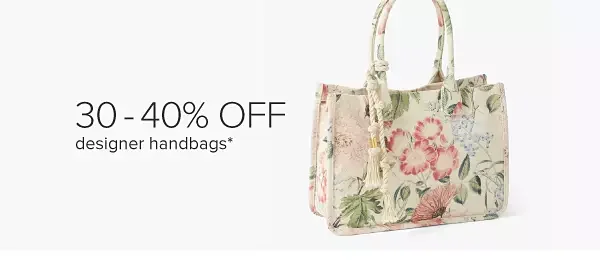 A floral designer handbag. 40% off and under designer handbags.