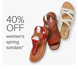 Various strappy sandals. 50% off women's spring sandals.