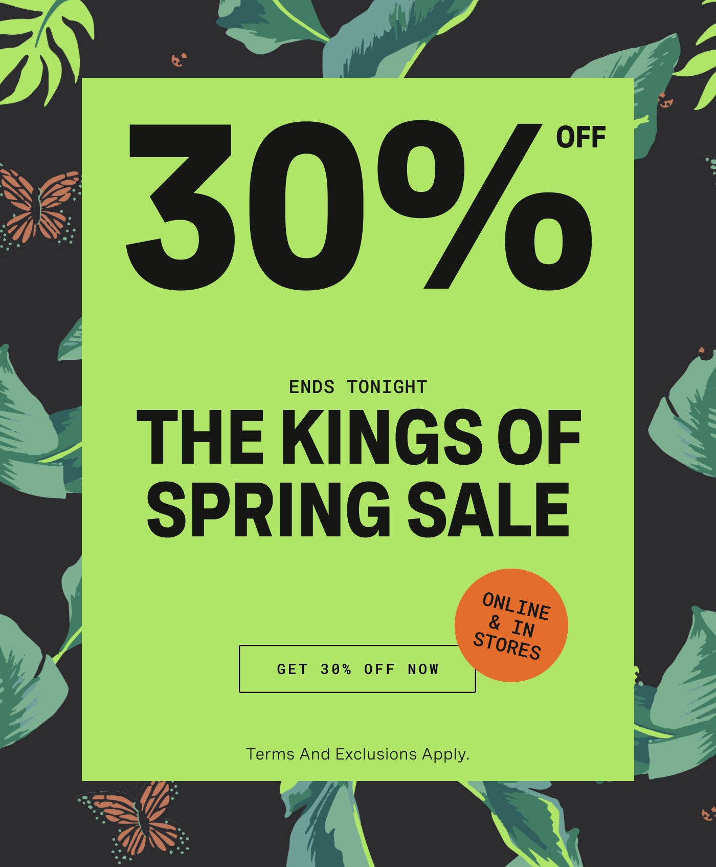 Final Hours 30% Off Sitewide Spring Sale
