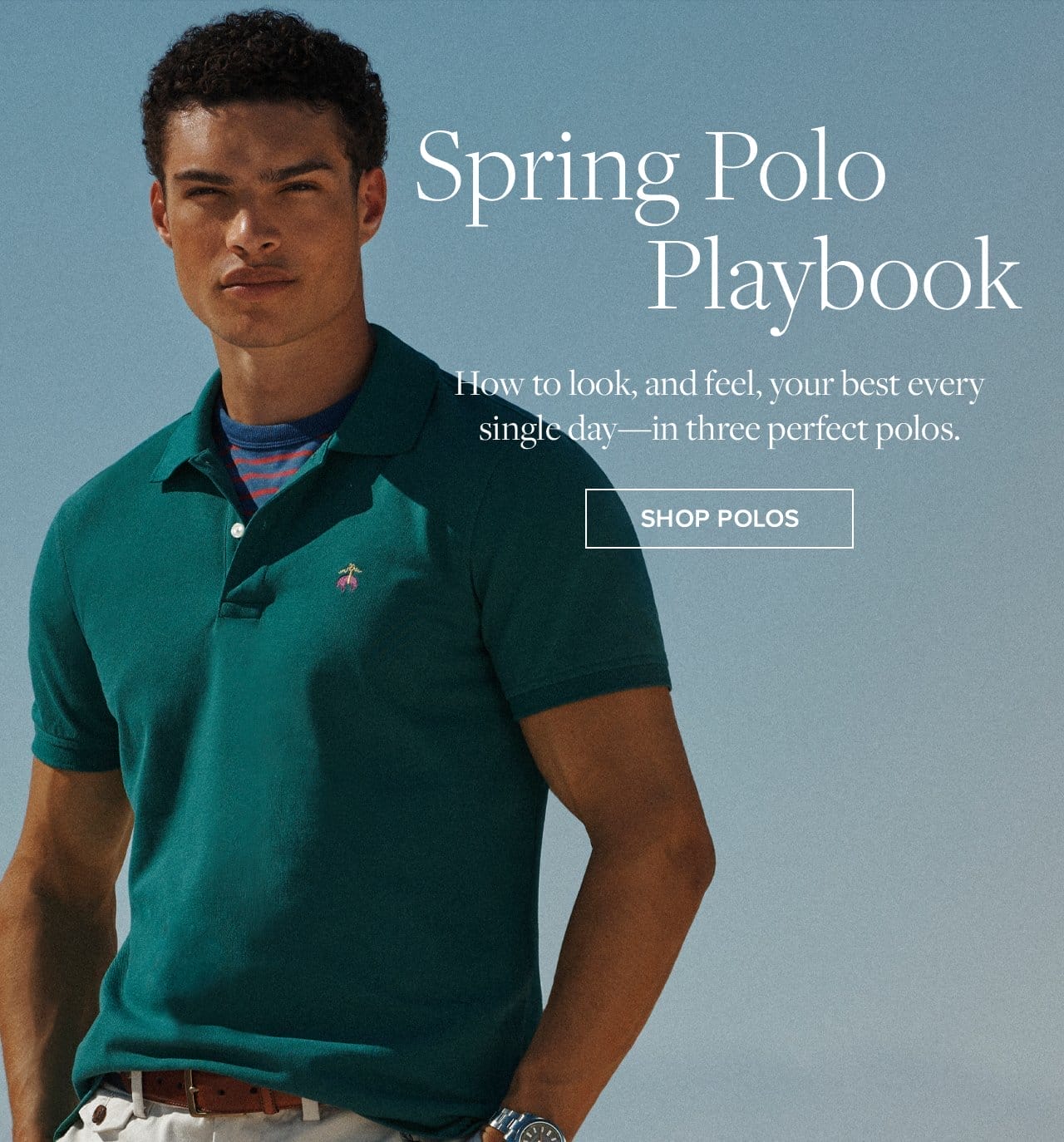 Spring Polo Playbook How to look, and feel, your best every single day - in three perfect polos. Shop Polos