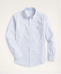 Stretch Non-Iron Oxford Button-Down Collar, Bengal Stripe Sport Shirt