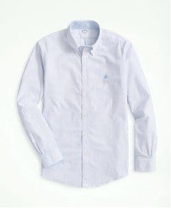 Stretch Non-Iron Oxford Button-Down Collar, Bengal Stripe Sport Shirt